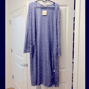 Olivia Rae Sweaters | Light Weight Knee Length Cardigan Duster | Color: Blue
